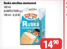 Partner Maloobchodní síť Ruská zmrzlina smetanová nabídka