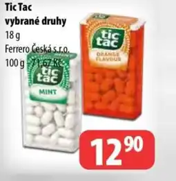 Partner Maloobchodní síť Tic Tac vybrané druhy nabídka