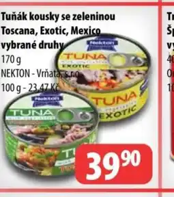 Partner Maloobchodní síť Tuňák kousky se zeleninou Toscana, Exotic, Mexico vybrané druhy nabídka