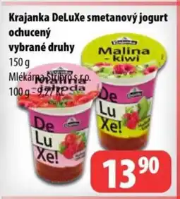 Partner Maloobchodní síť Krajanka DeLuxe smetanový jogurt ochucený vybrané nabídka