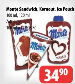 Partner Maloobchodní síť Monte Sandwich, Kornout, Ice Pouch nabídka