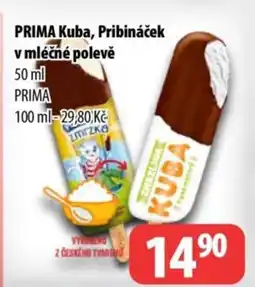 Partner Maloobchodní síť PRIMA Kuba, Pribináček v mléčné polevě nabídka