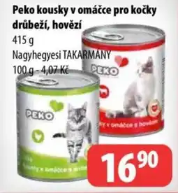 Partner Maloobchodní síť Peko kousky v omáčce pro kočky drůbeží, hovězí nabídka