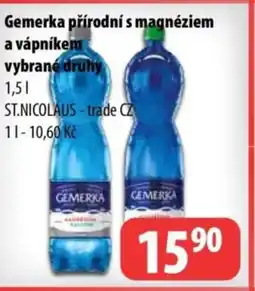 Partner Maloobchodní síť Gemerka přírodní s magnéziem a vápníkem vybrané druhy nabídka