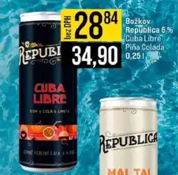 Jip Božkov Republica 6% Cuba Libre Piña Colada nabídka