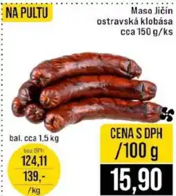 Jip Maso Jičín ostravská klobása cca 150 g/ks nabídka