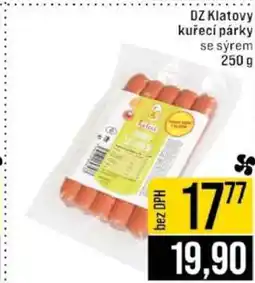 Jip DZ Klatovy kuřecí párky se sýrem nabídka