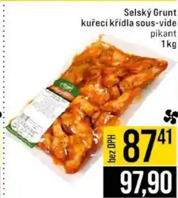Jip Selský Grunt kuřecí křídla sous-vide pikant nabídka