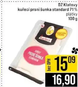 Jip DZ Klatovy kuřecí prsní šunka standard 71% plátky nabídka