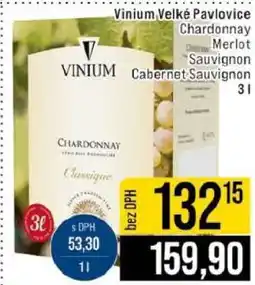 Jip Vinium Velké Pavlovice Chardonnay Merlot Sauvignon Cabernet Sauvignon 3 l nabídka
