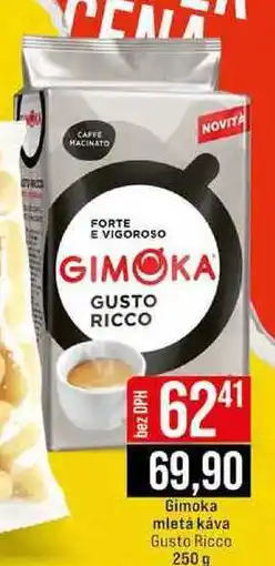 Jip Gimoka mletá káva Gusto Ricco nabídka
