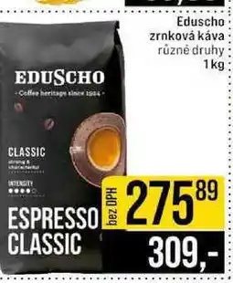 Jip Eduscho zrnková káva různé druhy nabídka