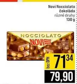 Jip Novi Nocciolato čokoláda různé druhy nabídka