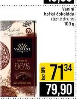 Jip Vanini hořká čokoláda různé druhy nabídka