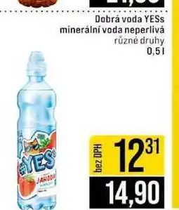 Jip Dobrá voda YESS minerální voda neperlivá různé druhy nabídka