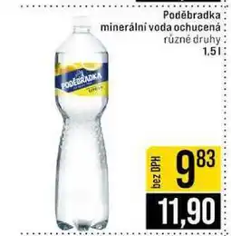 Jip Poděbradka minerální voda ochucená různé druhy nabídka