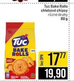Jip Tuc Bake Rolls chlebové chipsy různé druhy nabídka