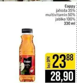 Jip Cappy jahoda 35% multivitamin 50% jablko 100% nabídka