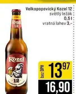Jip Velkopopovický Kozel 12 světlý ležák nabídka