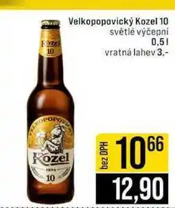 Jip Velkopopovický Kozel 10 světlé výčepní nabídka