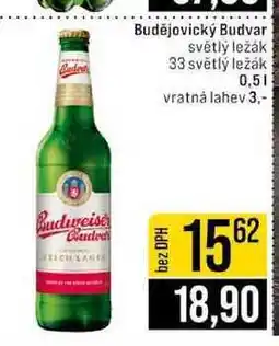 Jip Budějovický Budvar světlý ležák 33 světlý ležák nabídka
