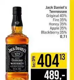 Jip Jack Daniel's Tennessee Original 40% Fire 35% Honey 35% Apple 35% Blackberry 35% nabídka