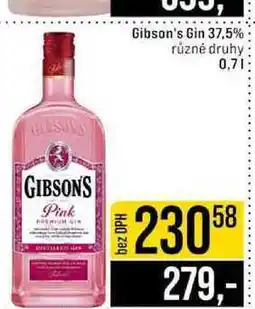 Jip Gibson's Gin 37,5% různé druhy nabídka