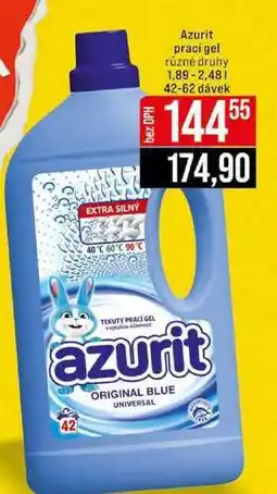 Jip Azurit prací gel různé druhy 1,89-2,48l 42-62 dávek nabídka