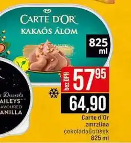 Jip Carte d'Or zmrzlina čokoládaâorisek nabídka
