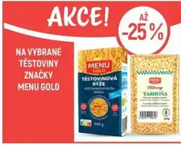 Globus Na vybrané těstoviny značky menu gold nabídka