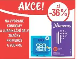 Globus Na vybrané kondomy a lubrikační gely značky primeros a You+me nabídka