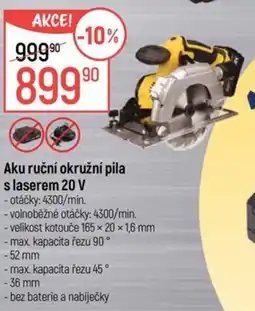 Globus Aku ruční okružní pila s laserem 20 V nabídka