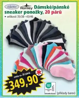 Norma Dámské/pánské sneaker ponožky, 20 párů nabídka