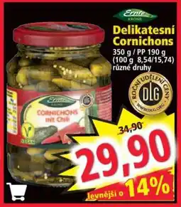 Norma Delikatesní Cornichons nabídka