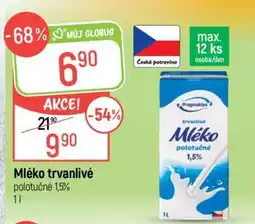 Globus Mléko trvanlivé polotučné 1,5% nabídka