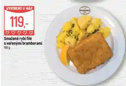 Globus Smažené rybí filé s vařenými bramborami nabídka