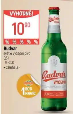 Globus Budvar světlé výčepní pivo nabídka