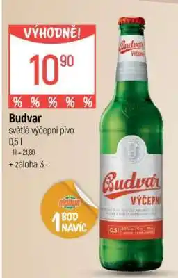 Globus Budvar světlé výčepní pivo nabídka