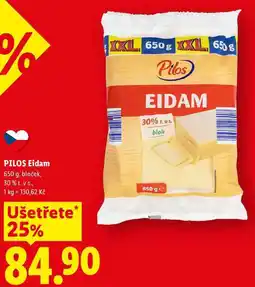 Lidl PILOS Eidam, 650 g, bloček nabídka