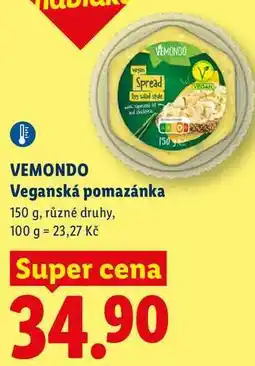 Lidl VEMONDO Veganská pomazánka nabídka