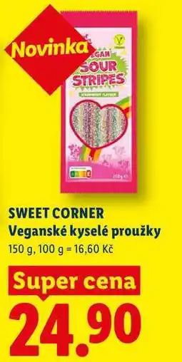 Lidl SWEET CORNER Veganské kyselé proužky nabídka