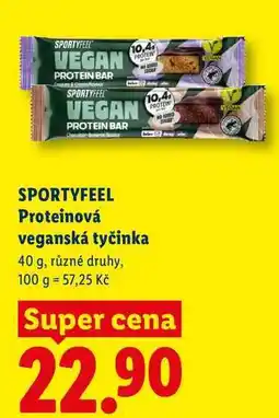 Lidl SPORTYFEEL Proteinová veganská tyčinka nabídka