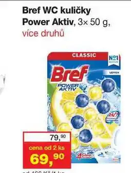 Ráj drogerie Bref WC kuličky power aktiv 3x50g více druhů nabídka