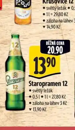Albert Staropramen 12 světlý ležák 0 nabídka