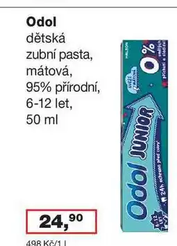 Ráj drogerie Odol dětská zubní pasta, mátová nabídka