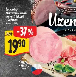 Albert Česká chuť Mistrovská šunka nejvyšší jakosti nabídka