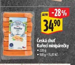 Albert Česká chuť Kuřecí minipárečky nabídka