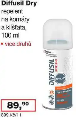 Ráj drogerie Diffusil Dry repelent na komáry a klíšťata nabídka