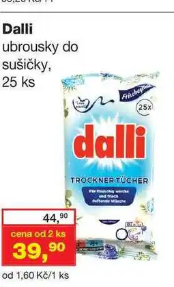 Ráj drogerie Dalli ubrousky do sušičky, 25 ks nabídka