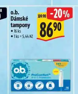 Albert o.b. Dámské tampony 16 ks nabídka